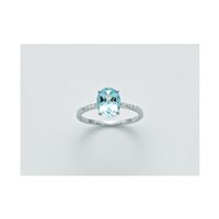 Anello Miluna Donna Gemma Del Cielo in Oro bianco Topazio LID3257 - LID3257